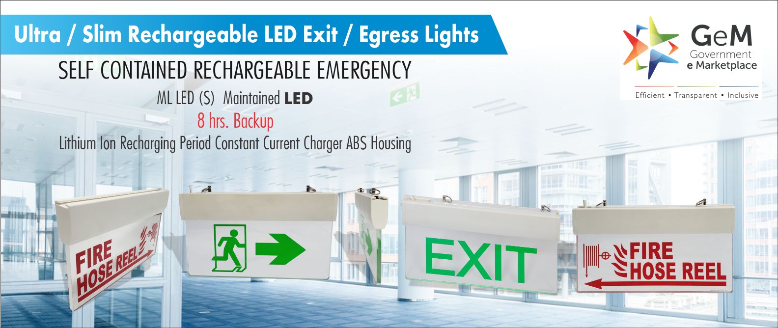 Web Poster LED Exit Signages